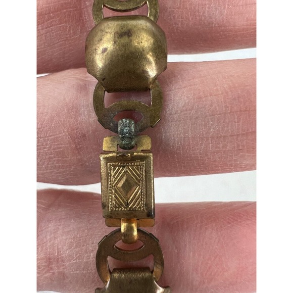 Women's Fashion‎ Jewelry Exquisite Gold Bronze-Tone Chain Link Bracelet - 19.5" - Picture 3 of 13